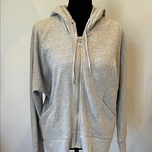 Gray Zip-Up Hoodie Victoria’s Secret small